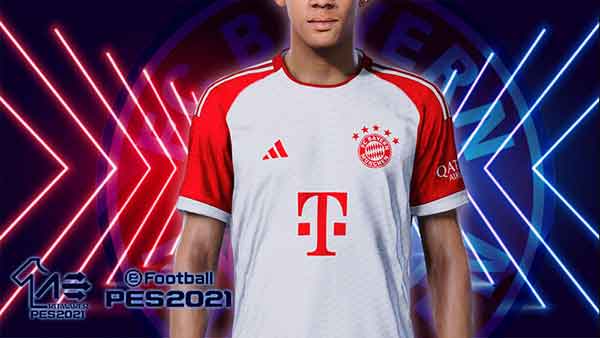 PES 2021 Bayern München Home Kit 2023 (PNG)