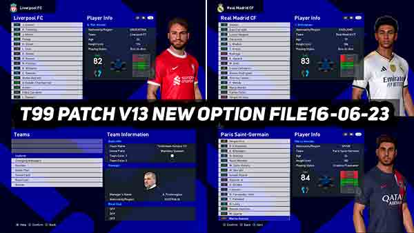 PES 2017 OF #18.06.23 For t99 Patch v13