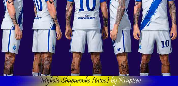 PES 2021 Mykola Shaparenko Tattoo 2023