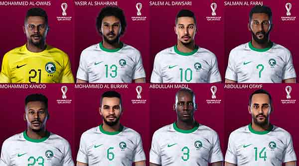 PES 2021 Saudi Arabia Facepack WC 2022