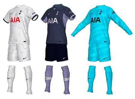 PES 2021 Tottenham Hotspur Kits 2024 (PNG)