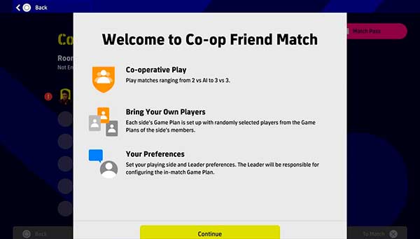 eFootball 2.6.0 update - how are co-op matches organized?