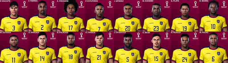 PES 2021 Ecuador NT Facepack WC 2022