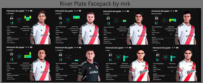 PES 2021 River Plate Facepack 2023