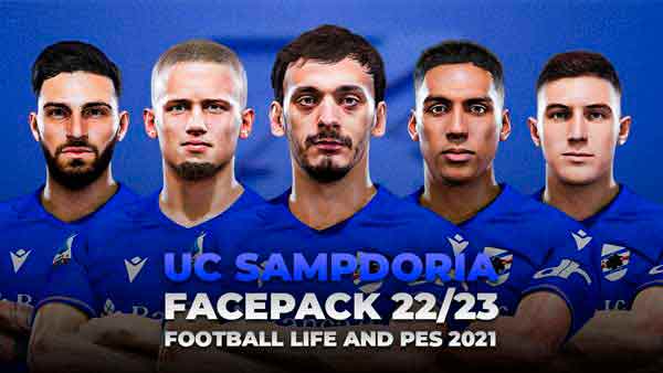 PES 2021 UC Sampdoria Facepack 2023