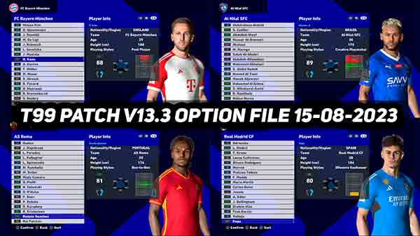 PES 2017 OF #16.08.23 For t99 Patch v13