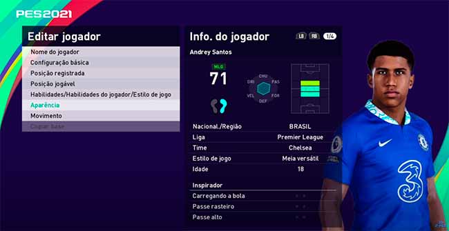 PES 2021 Andrey Santos Face 2023