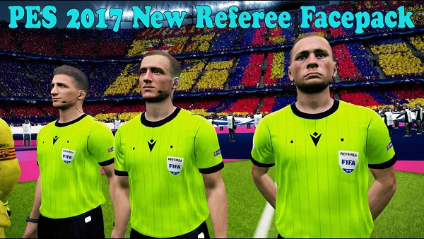 PES 2017 New Referee Facepack (35 Faces)