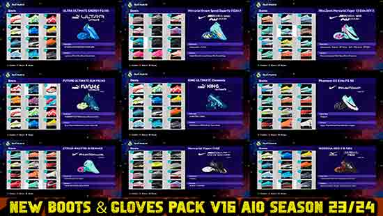 PES 2021 Boots & Glovespack v16 AIO