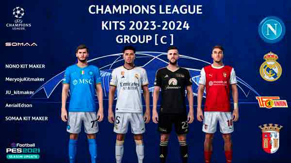 PES 2021 UCL New Kits 2024 (Group C)