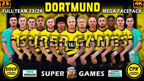 PES 2021 Dortmund Full Faces 2023
