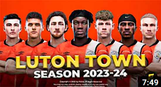 PES 2021 Luton Town FC Faces 2023-24
