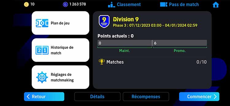 Details of the new division system in eFootball