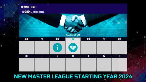 PES 2021 Master League Starting Year 2024