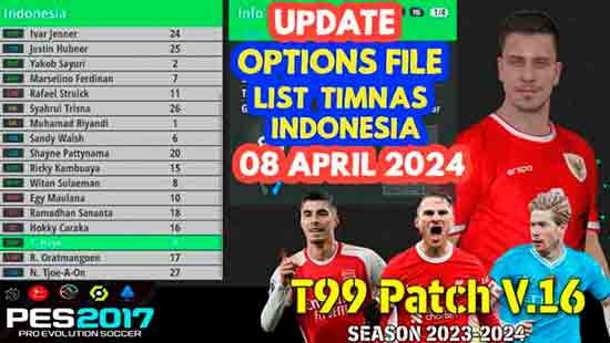 PES 2017 t99 Patch v16 OF #08.04.24