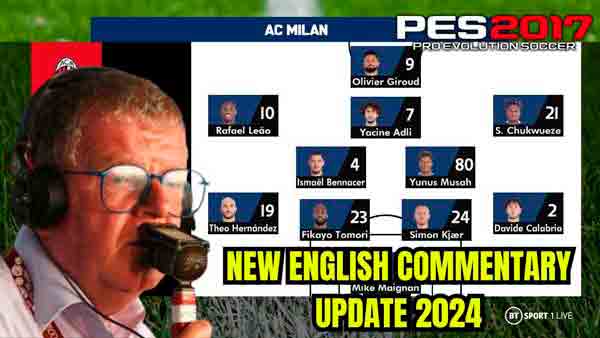 PES 2017 English Commentary Update 2024