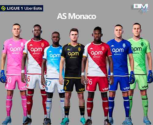 PES 2021 AS Monaco Kits 2024